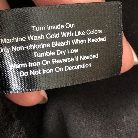 Lane Bryant Black Distressed Sequin Round Neck Sweatshirt Size 26/28 - Picture 8 of 8